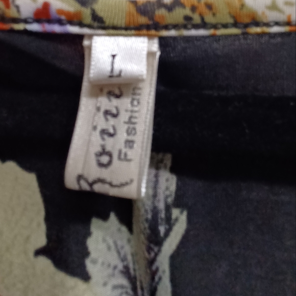 Beautiful floral maxi dress with stretch, L or XL - Picture 4 of 4